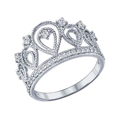 Кольцо «Корона» из серебра