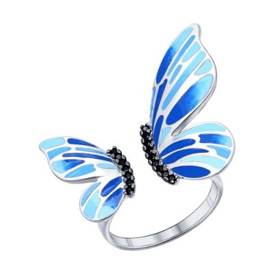 Кольцо из серебра «Бабочка»