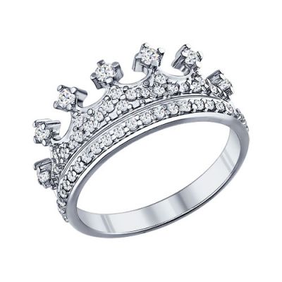 Серебряное кольцо «Корона»