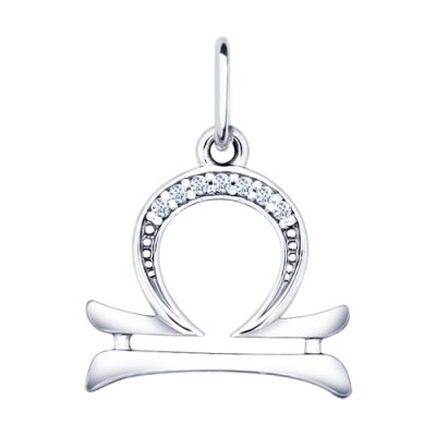 Серебряная подвеска со знаком зодиака «Весы»