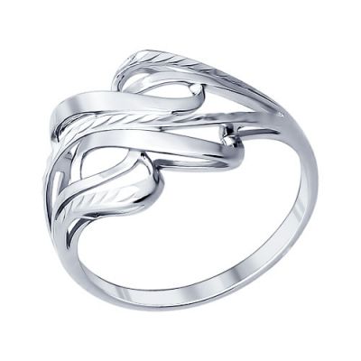 Кольцо из серебра с алмазной огранкой