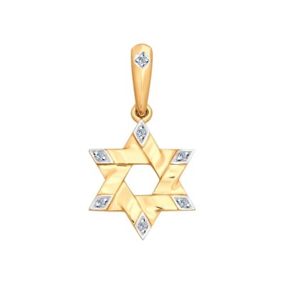 Золотой кулон «Звезда» с бриллиантами