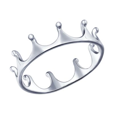 Кольцо из серебра «Корона»