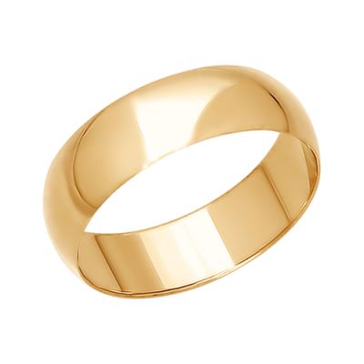 Широкое обручальное кольцо из золота