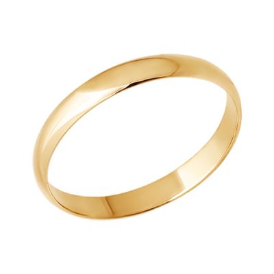 Классическое золотое обручальное кольцо