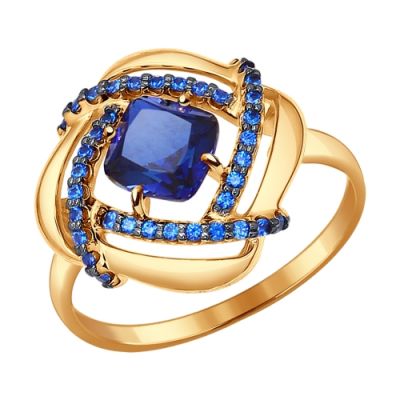 Роскошное кольцо из золота с сапфиром