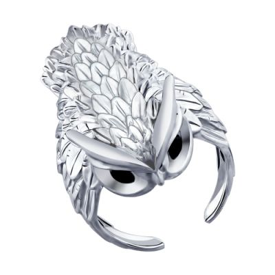 Серебряное кольцо в виде совы