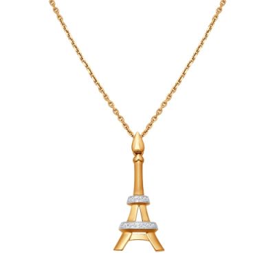 Колье из золота «Эйфелева башня» с бриллиантами