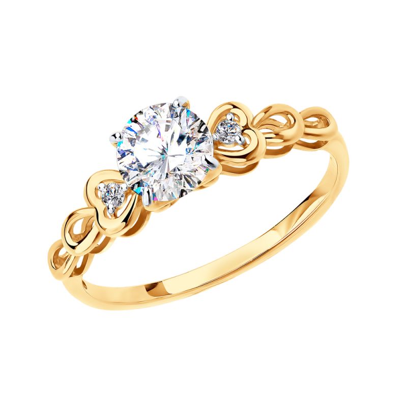 помолвочное кольцо со Swarovski Zirconia фото