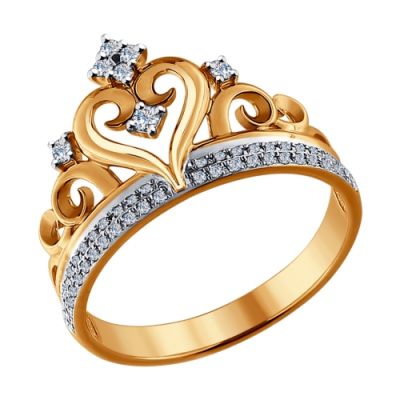 Кольцо из золота с бриллиантами «Корона»