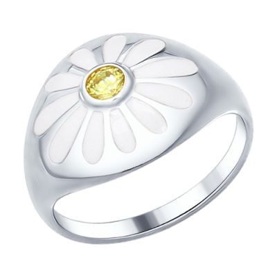 Серебряное кольцо «Ромашка»