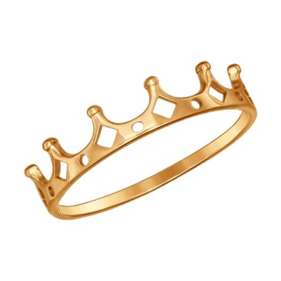 Кольцо из золота в виде короны