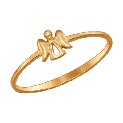 Кольцо из красного золота «Ангелок»