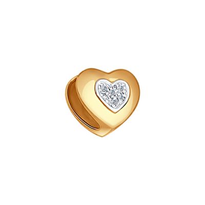 Шарм «Сердце» с бриллиантами
