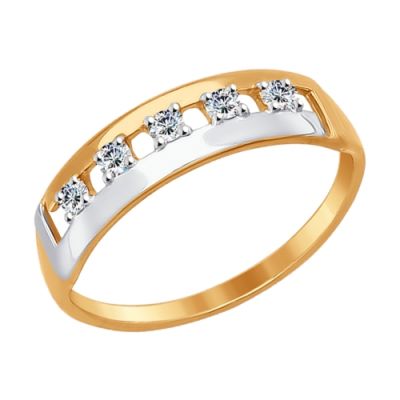 Золотое кольцо с геометрическим узором
