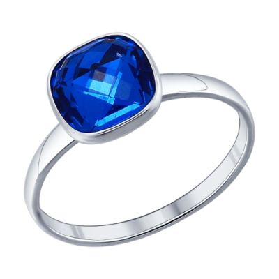 Серебряное кольцо со swarovski